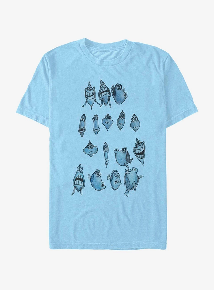 Disney Pixar Finding Nemo Dory Faces T-Shirt
