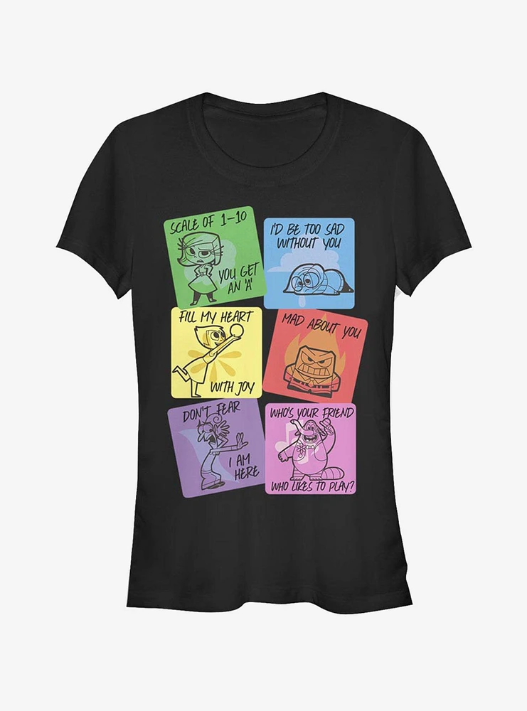 Disney Pixar Inside Out V-Day Cards Girls T-Shirt