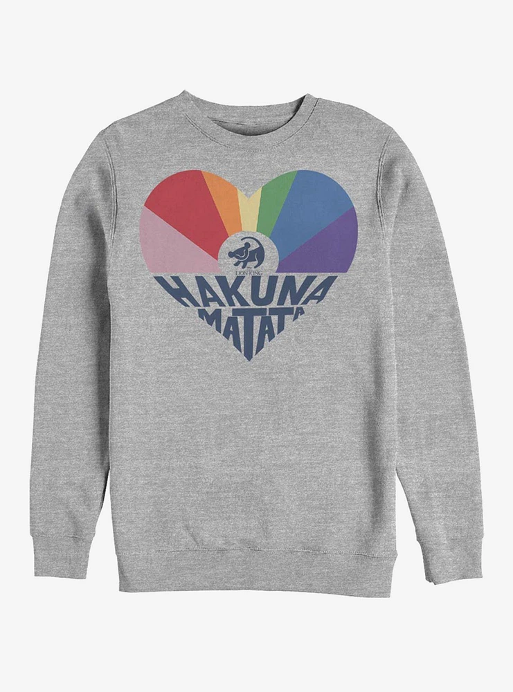 Disney The Lion King Hakuna Rainbow Crew Sweatshirt