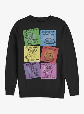 Disney Pixar Inside Out V-Day Cards Crew Sweatshirt