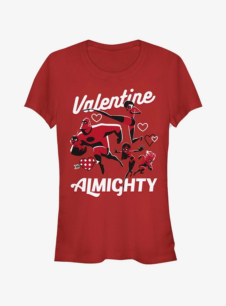 Disney Pixar The Incredibles Valentine Almighty Girls T-Shirt