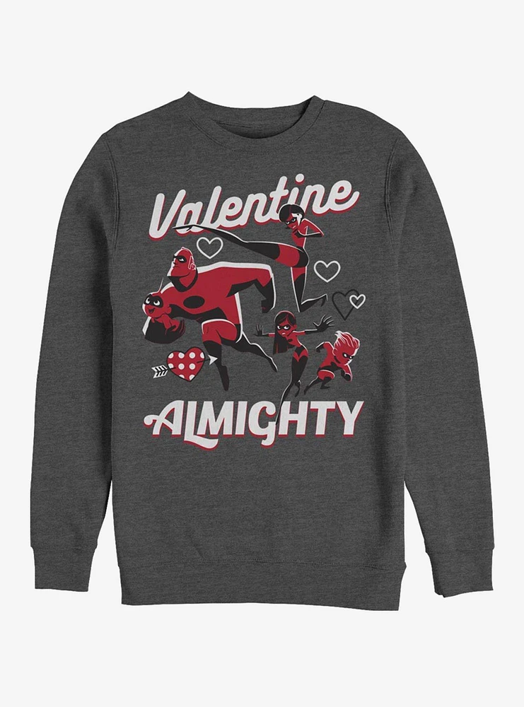 Disney Pixar The Incredibles Valentine Almighty Crew Sweatshirt