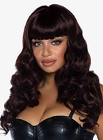 Long Wavy Bang Wig Brown