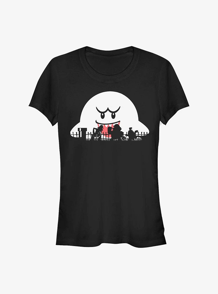 Nintendo Mario Halloween Silhouttes Girls T-Shirt