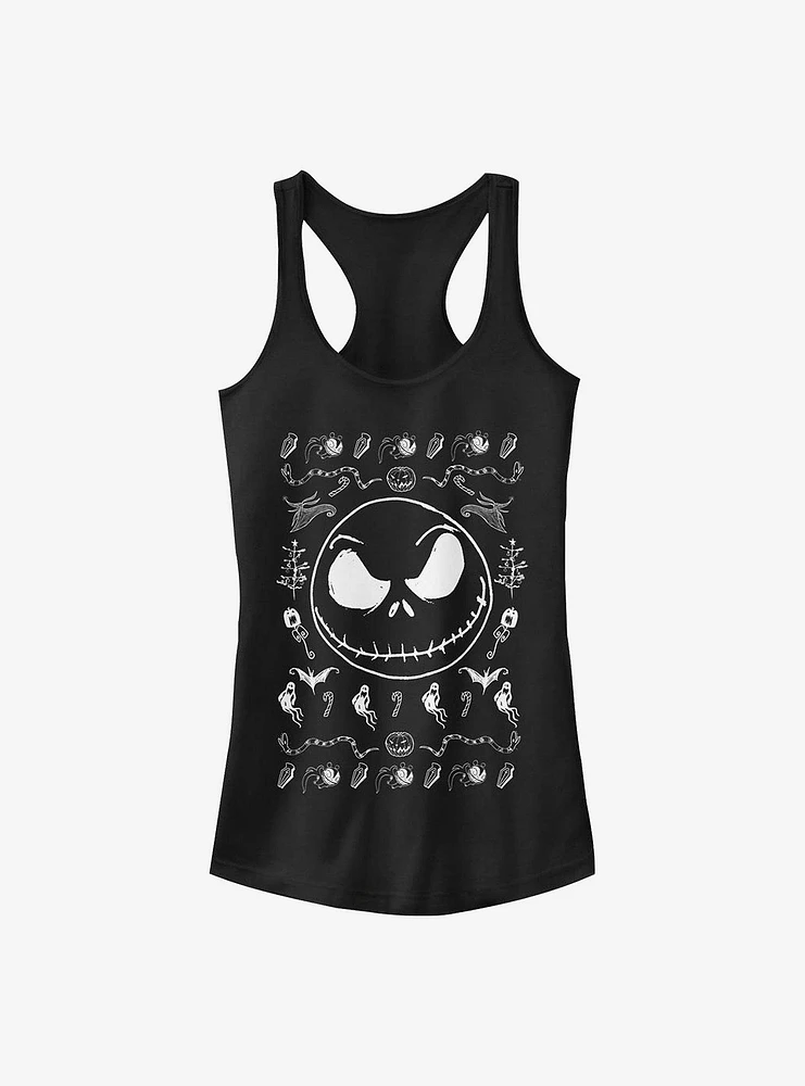 The Nightmare Before Christmas Jack Spooky Sweater Girls Tank Top