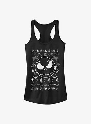 The Nightmare Before Christmas Jack Spooky Sweater Girls Tank Top