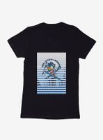 Sonic The Hedgehog Skiing Womens T-Shirt