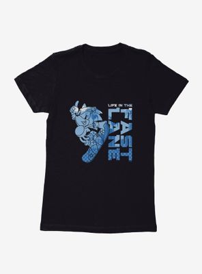 Sonic The Hedgehog Snowboarding Fast Lane Womens T-Shirt