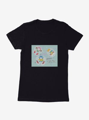 Sonic The Hedgehog Sonic, Tails And Amy Rose Snow Angels Womens T-Shirt