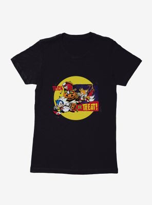 Sonic The Hedgehog Sonic, Tails and Knuckles Trick Or Treat Womens T-Shirt