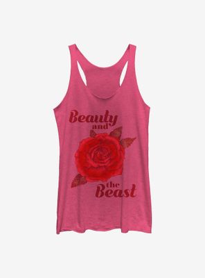 Disney Beauty And The Beast Rose Womens Tank Top