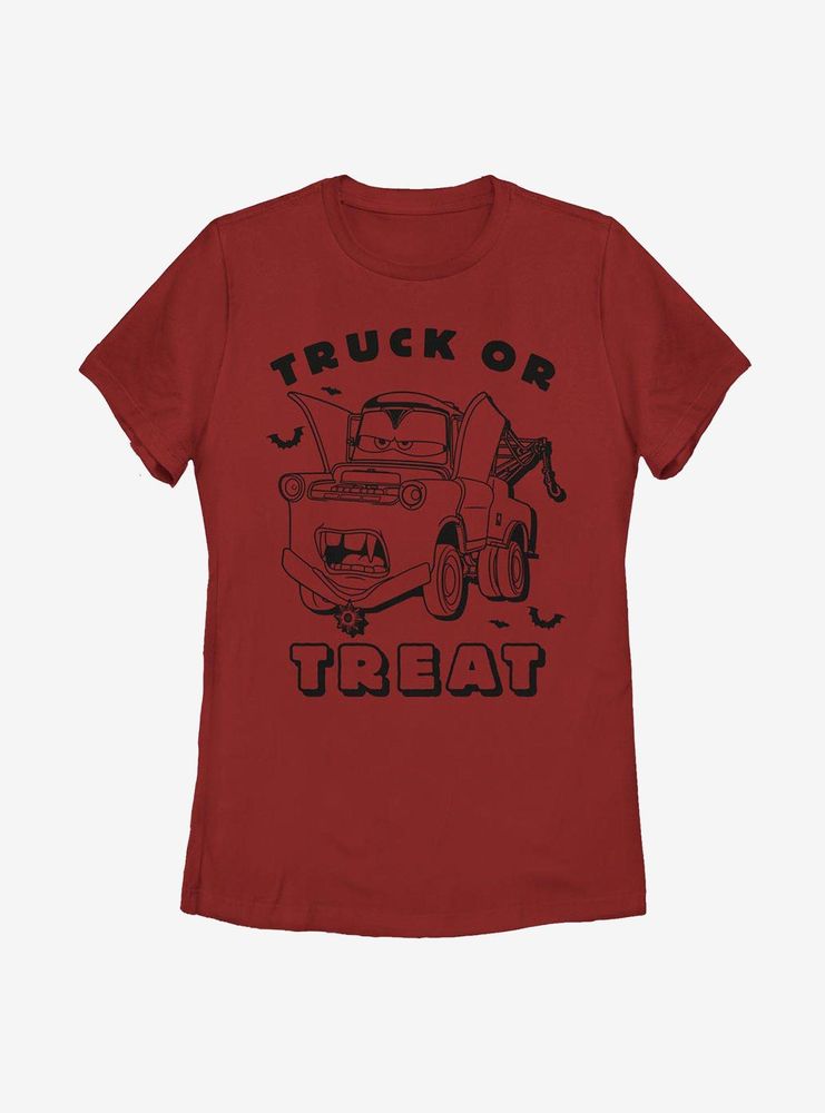 Disney Pixar Cars Mater Truck Or Treat Womens T-Shirt