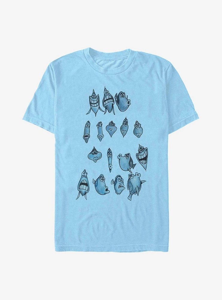 Disney Pixar Finding Nemo Dory Faces T-Shirt