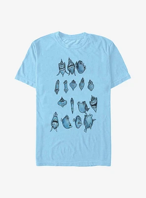 Disney Pixar Finding Nemo Dory Faces T-Shirt