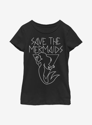 Disney The Little Mermaid Save Mermaids Youth Girls T-Shirt
