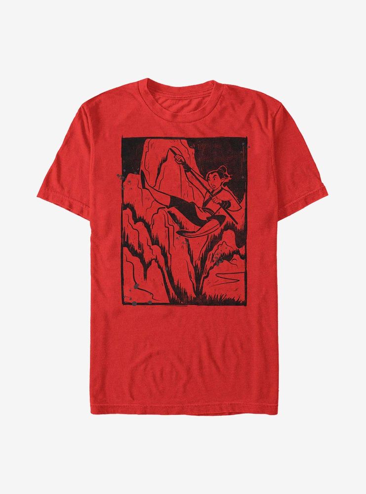 Disney Mulan Ink Woodblock T-Shirt