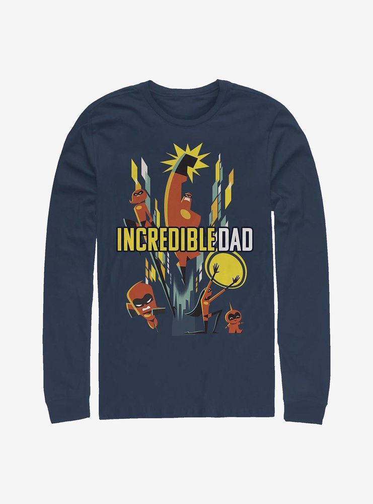 Disney Pixar The Incredibles Dad Family Long-Sleeve T-Shirt