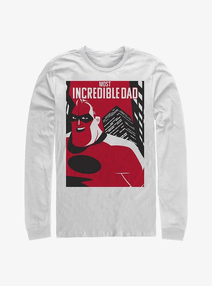 Disney Pixar The Incredibles Dad Poster Long-Sleeve T-Shirt
