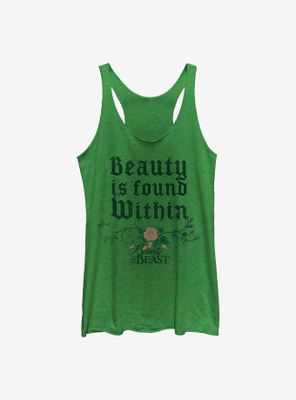 Disney Beauty And The Beast Roses Womens Tank Top