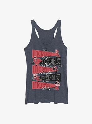 Disney Pixar The Incredibles Incredible Family Womens Tank Top