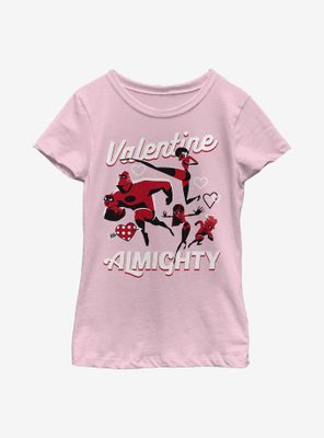 Disney Pixar The Incredibles Valentine Almighty Youth Girls T-Shirt