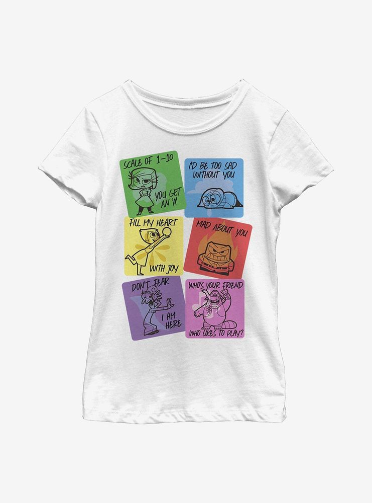 Disney Pixar Inside Out Vday Cards Youth Girls T-Shirt