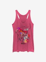 Disney The Little Mermaid Ariel Flower Silhouette Womens Tank Top