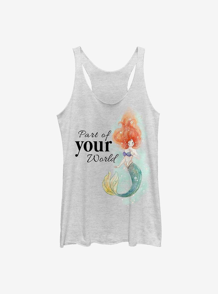 Disney The Little Mermaid Ariel Shell Logo Portrait Tank Top