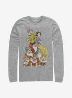 Disney Snow White And The Seven Dwarfs Squad Dwarf Stack Long-Sleeve T-Shirt