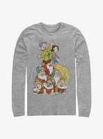 Disney Snow White And The Seven Dwarfs Squad Dwarf Stack Long-Sleeve T-Shirt