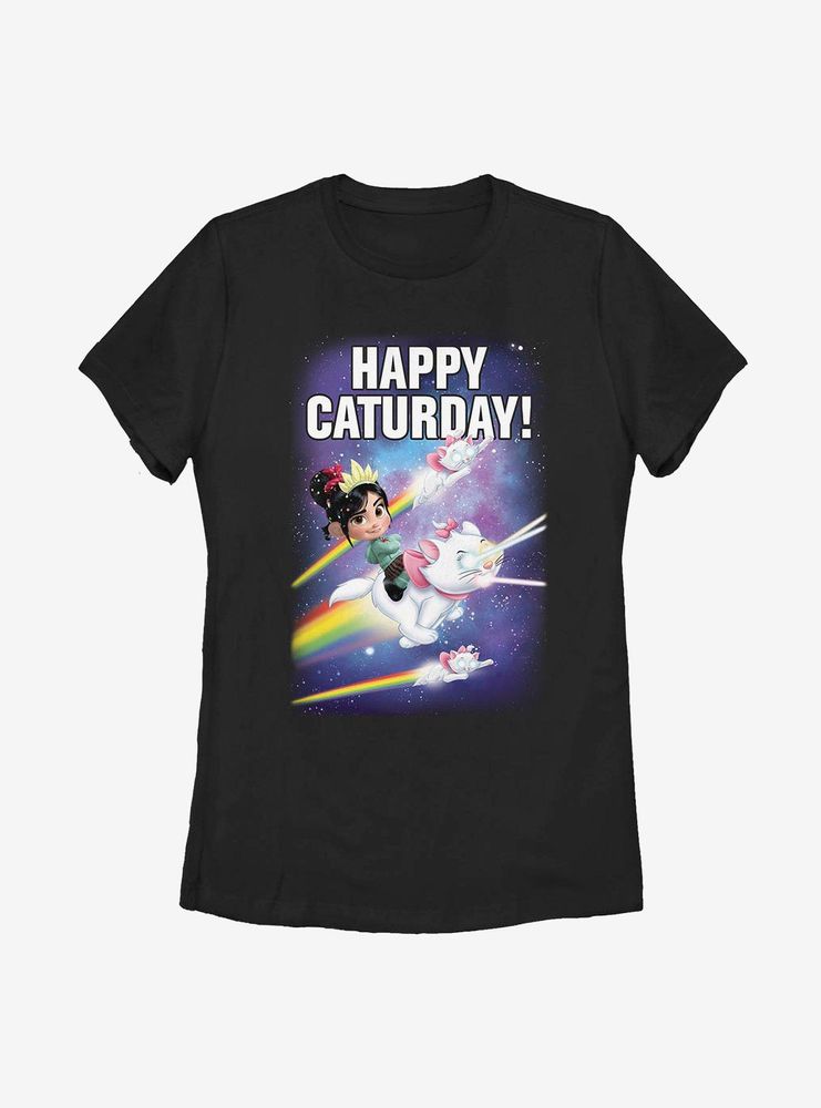 Disney Ralph Breaks The Internet Happy Caturday Stars Womens T-Shirt