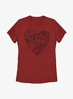 Disney Pixar Toy Story Group Doodle Heart Womens T-Shirt