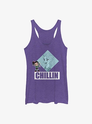 Disney Ralph Breaks The Internet Vanellope Elsa Chillin' Womens Tank Top