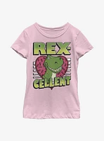Disney Pixar Toy Story Rexcellent Heart Youth Girls T-Shirt