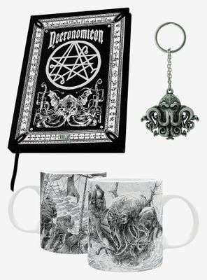 H.P. Lovecraft Cthulhu Journal Keychain And Mug 3-Piece Set