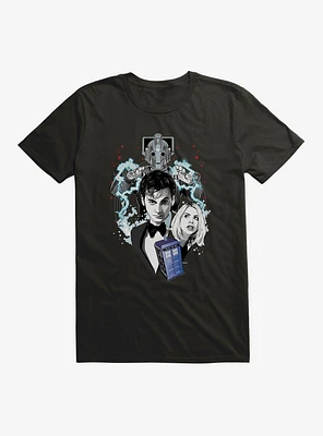 Doctor Who Tenth And Cybermen T-Shirt