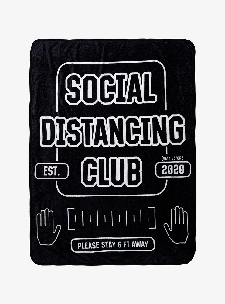 Social Distancing Club Throw Blanket