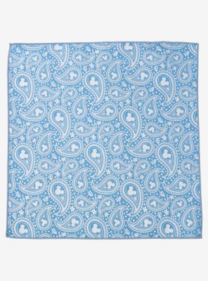 Disney Mickey Mouse Paisley Teal Pocket Square