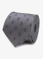 Star Wars The Mandalorian Gray Silk Tie