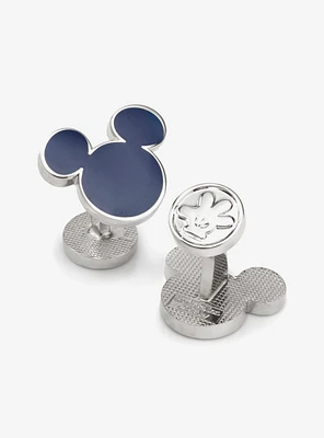 Disney Mickey Mouse Silhouette Blue Cufflinks