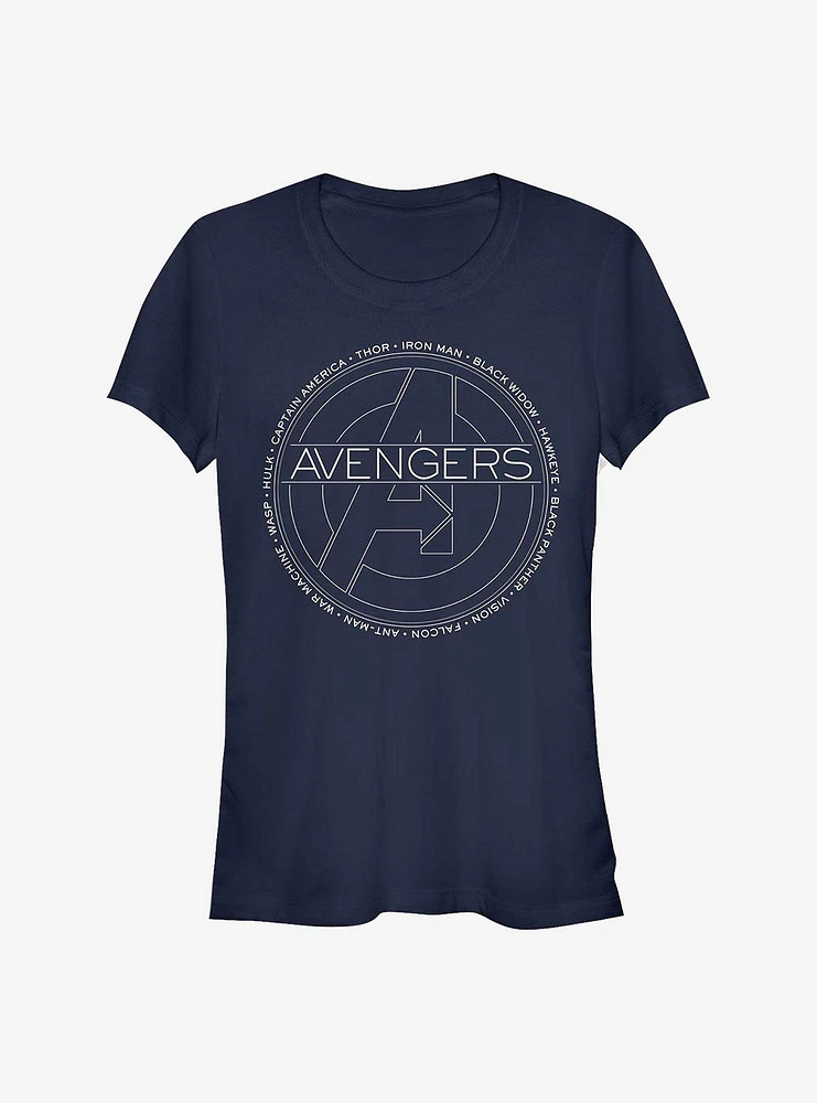 Marvel Avengers Names Girls T-Shirt