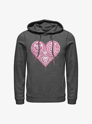 Marvel Avengers Heart Emblems Hoodie