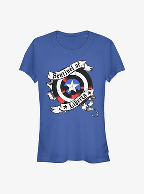 Marvel Captain America Sentinel Shield Girls T-Shirt