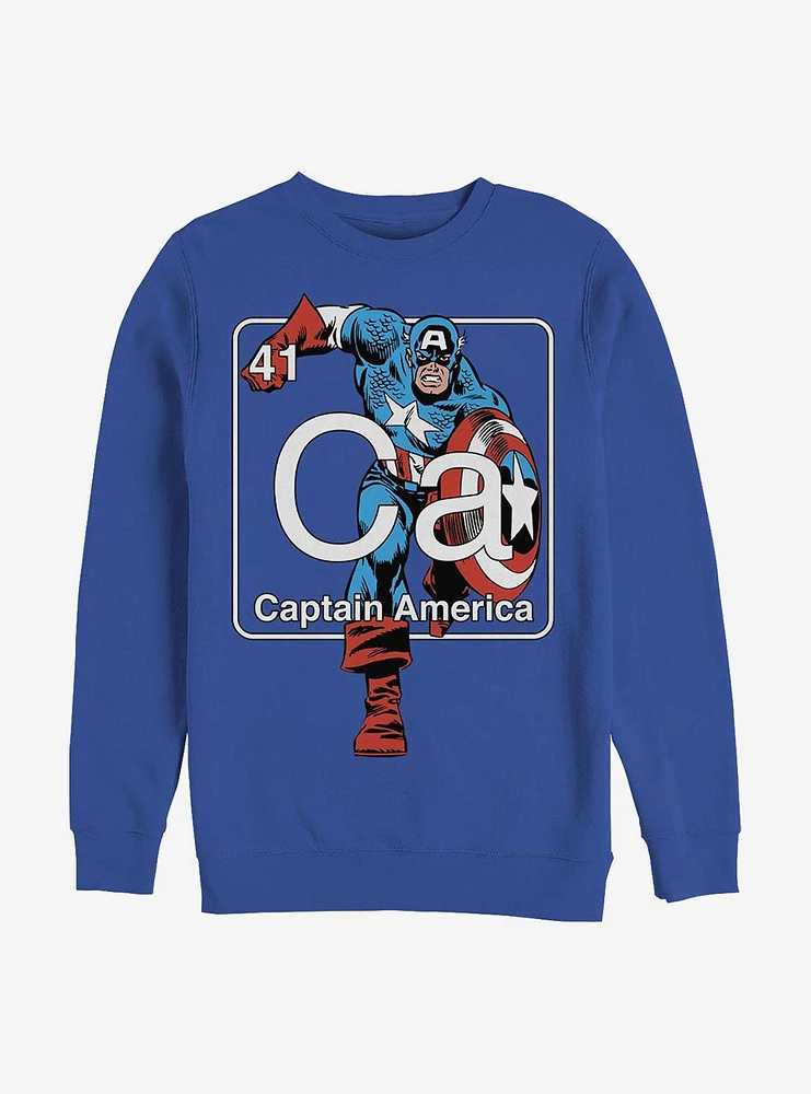 Marvel Captain America Periodic Crew Sweatshirt