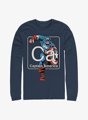 Marvel Captain America Periodic Long-Sleeve T-Shirt