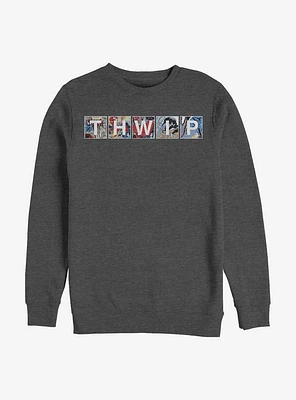 Marvel Spider-Man Comic THWIP Crew Sweatshirt