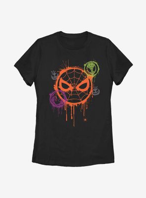 Marvel Avengers Spooky Spider Stencil Womens T-Shirt