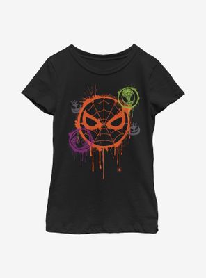 Marvel Avengers Spooky Spider Stencil Youth Girls T-Shirt