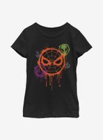 Marvel Avengers Spooky Spider Stencil Youth Girls T-Shirt