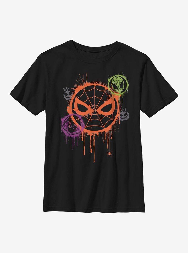 Marvel Avengers Spooky Spider Stencil Youth T-Shirt